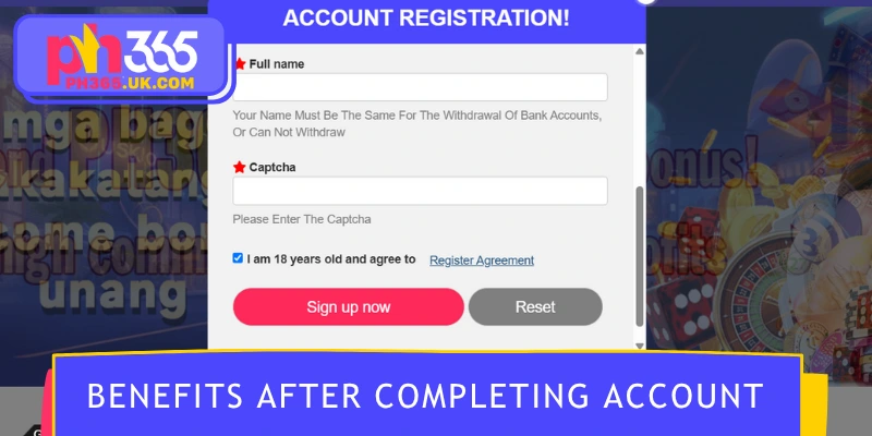 Bonus packages activated after registration