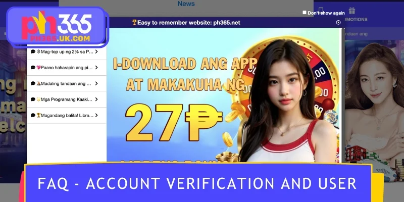 FAQ - Account verification and user profile setup