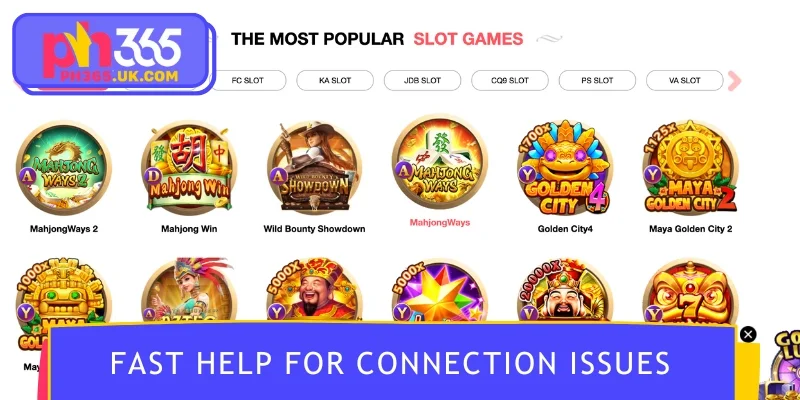Fast help for connection issues