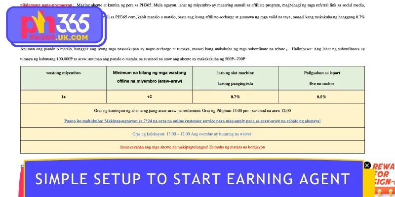 Simple setup to start earning