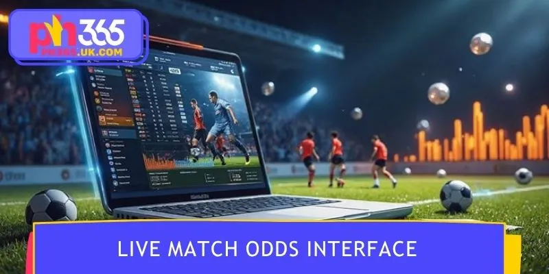 Platform interface displaying live match odds