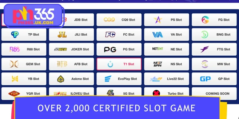 Over 2,000 certified slot game titles worldwide